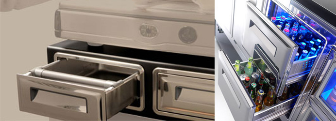 Stainless steel (inox) doors and drawers